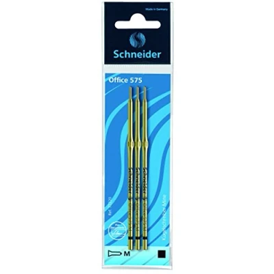 Abbildung von Schneider 187912 kugelschreibermine Office 575, dokumentenecht, M, schwarz, 3 Styropor