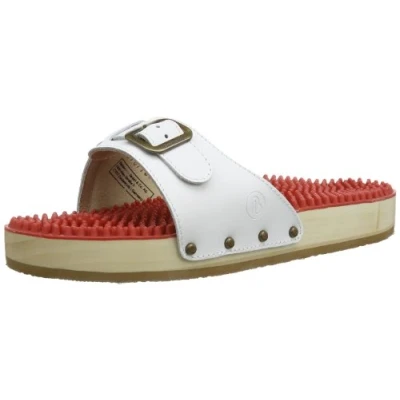 Abbildung von Berkemann Unisex Noppen sandale Pantoletten, Weiß 100, 43 1/3 EU