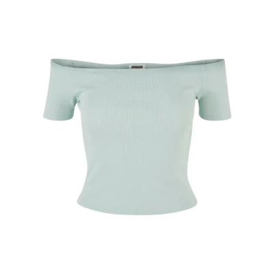 Abbildung von Urban Classics OFF Shoulder Tshirt basic, Damen, Größe: Medium, Frostmint