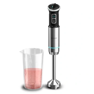 Abbildung von Cecotec Handmixer Power Neutron 1100MAX. 1100W maximale Leistung, 4 Klingen mit Titanbeschichtung, einstellbare Geschwindigkeit, Turbo Funktion, XL Fuß, inklusive 800 ml Becher