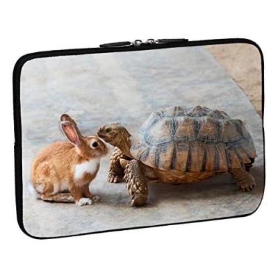 Abbildung von PEDEA Design Schutzhülle Notebook Tasche bis 13,3 Zoll (33,7cm), Rabbit and Turtle