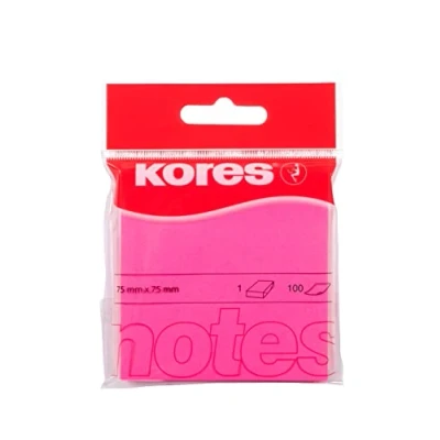 Abbildung von Kores N47075 Haftnotizen Notes, 75 x mm, 100 Blatt, magenta