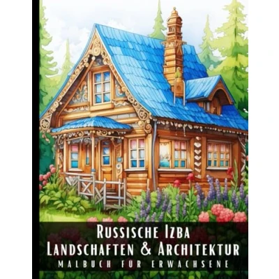 Abbildung von Russische Izba Landschaften und Architektur Malbuch für Erwachsene: mit wunderschönen Naturlandschaften Fremden Gebäuden Erwachsene, ... zur Entspannung 50 Malseiten
