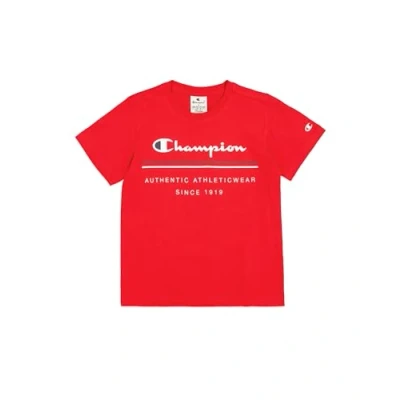 Abbildung von Champion Graphic Crewneck Unisex Tshirt print für Kinder, Größe: 102/107, Red