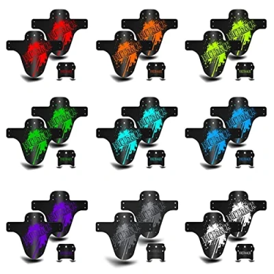 Abbildung von NICEDACK MTB Schutzbleche,Fahrrad Mudguard 2 Stücke Mud Guard Mountainbike Hinten und Vorne Schlamm schaber Spritzschutz (A Schutzbleche, A Cyan)