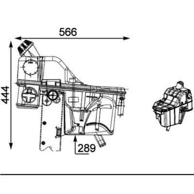 Abbildung von MAHLE ORIGINAL CRT 34 000S Ausgleichsbehälter mit Deckel