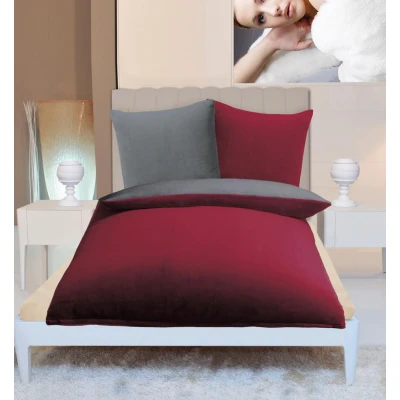 Abbildung von Gözze Wendebettwäsche, Cashmere Feeling, Bettbezug: 155 x 220 cm, Kissenbezug: 80 Bordeaux/Anthrazit, 40028 33 5520