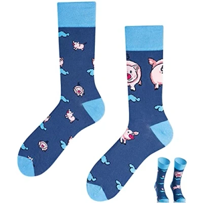 Abbildung von TODO Lustige Socken Damen und Herren, Coole mit Motiv Bunte, Mehrfarbige, Verrückte (35 38, Ping Pong)