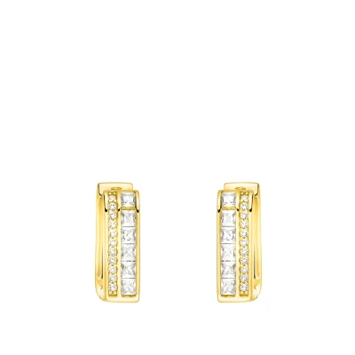 Abbildung von SOFIA MILANI Damen Ohrringe 925 Silber vergoldet/golden &amp; mit Zirkonia Steinen Creole E2604