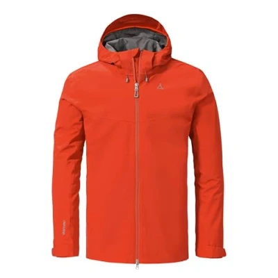 Abbildung von Schöffel Herren 2L Jacket Ankelspitz M, bequeme Outdoor Jacke, wasserdicht &amp; atmungsaktiv, Regenjacke aus elastischem Venturi Material, praktische Innentasche, poinciana, 50