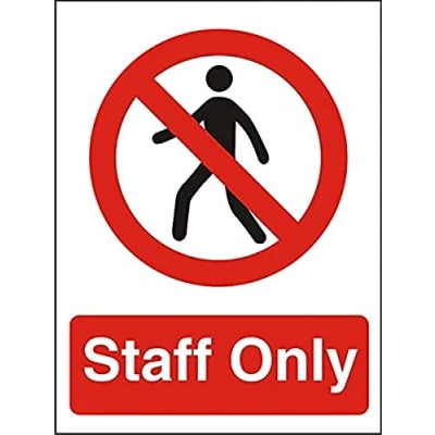 Abbildung von Seco Schild &quot;Staff Only&quot;, halbstarrer Kunststoff, 200 x 300 mm, 1 mm
