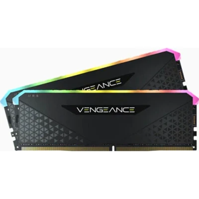 Abbildung von Corsair Vengeance RGB RS 32 GB (2 x 16 GB) DDR4 3.600MHz C18 Arbeitsspeicher (Dynamische Beleuchtung, Kompatibilität mit Intel 300/400/500 &amp; AMD 400/500 Series) Schwarz