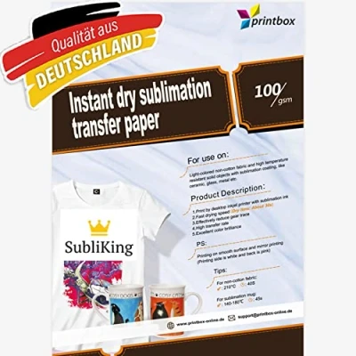 Abbildung von Subliking® Light Sublimationspapier/Transferpapier für Textilien und Feststoffe, 100 Blatt DIN A4