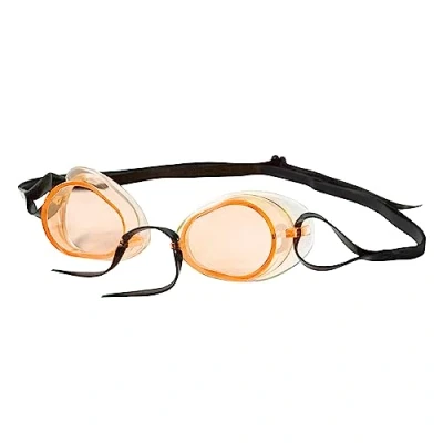 Abbildung von Tyron Performance Race Goggle Schwimmbrille Weiterentwicklung der Schwedenbrille mit Soften Silikonrand &amp; Silikon Steg Training und Wettkampf (amber)