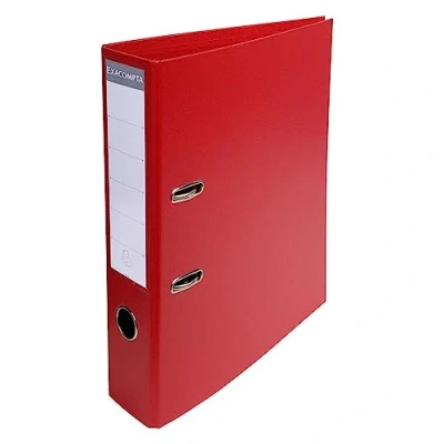 Abbildung von Exacompta 53745E Premium PVC Ordner Prem&#039;Touch. 7 cm breit DIN A4 Ringordner Aktenordner Briefordner Büroordner Plastikordner Schlitzordner rot