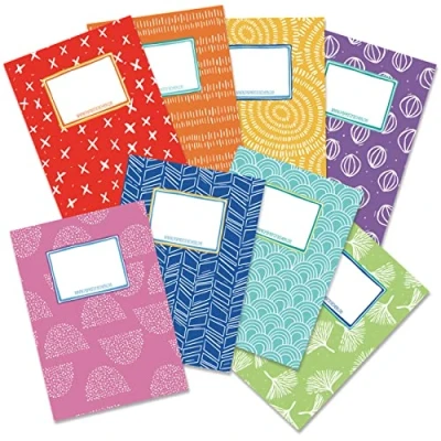 Abbildung von Papierdrachen 8 hochwertige Heftumschläge aus Papier für Kinder DIN A5 Motiv Regenbogen Heftschoner ideal die Schule Heftumschlag 250g/m² Set Nummer 11