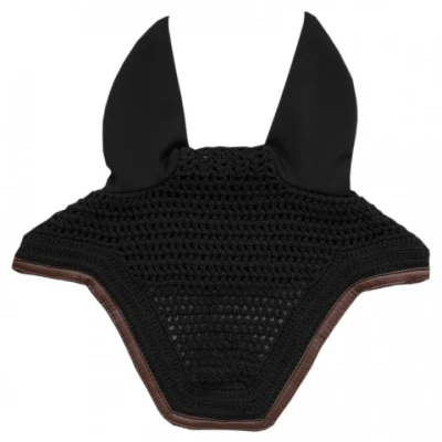 Abbildung von Kentucky Ohrnetz Wellington Leather Soundless Schwarz Warmblut