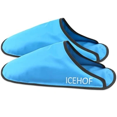 Abbildung von ICEHOF Kühl Slipper (1 Paar) Sanfter Stoff PremiumEdition Kühlsocken mit hochwertigem Gel Kältetherapie für Füße Zehen bei Chemotherapie Rheuma Eis Socken Chemo Kühlschuhe OneSize Unisex