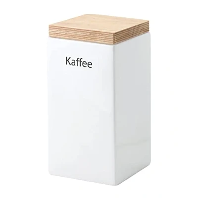 Abbildung von Continenta Keramik Vorratsdose Ideal Für Vorräte &amp; Mit Luftdichtem Verschluss Handmade In Portugal Weiß 1200ml (10x10x20,5cm)