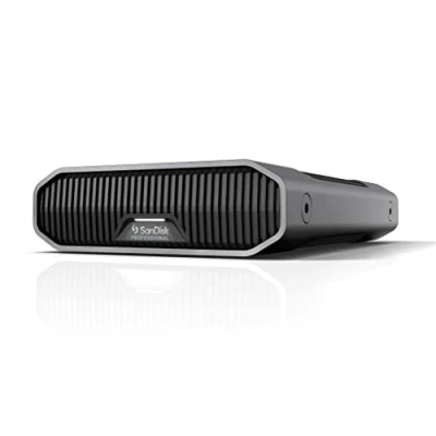 Abbildung von SanDisk PROFESSIONAL G DRIVE 22 TB Desktop Festplatte (280 MB/s Lese und Schreibgeschwindigkeit; USB C auf Kabel; Kurzanleitung; Netzteil 3 Jahre Garantie)