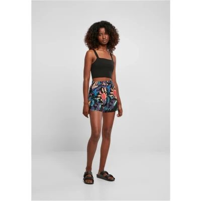 Abbildung von Urban Classics AOP Resort Shorts, Damen, Größe: 27, Blackfruity