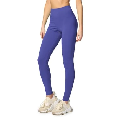 Abbildung von Merry Style Leggings Damen Baumwolle für das ganze Jahr Bequeme Blickdicht Ideal Yoga Sport Gym und Freizeit MS10 198 (Kobalt,M)