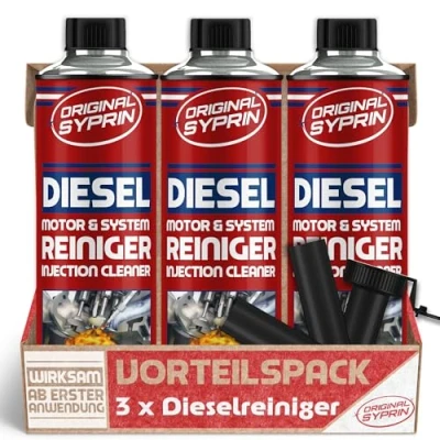 Abbildung von SYPRIN Original Diesel System Reiniger Motorsystemreiniger für Dieselmotoren I Reinigung Dieselpartikelfilter DPF Einspritzdüsen Injektoren 3x500ml
