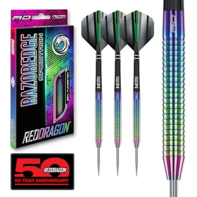Abbildung von RED DRAGON Razor Edge Spectron 26 Gramm Dartpfeile Tungsten Profi Steel Darts mit Flights und Schäfte