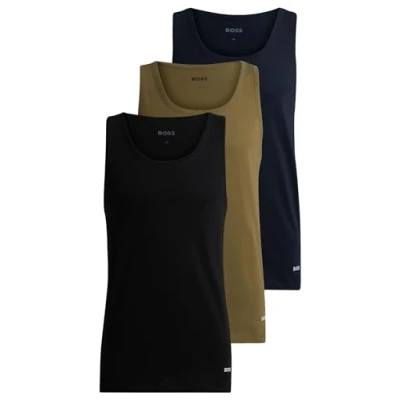 Abbildung von BOSS 3 PACK Unterhemd/shirt, Herren, Größe: Small, Black/white