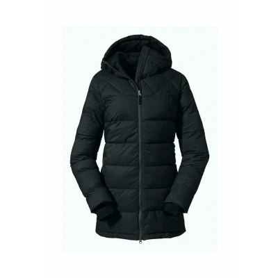 Abbildung von Schöffel Damen Insulated Parka Boston L, wasserabweisender, winddichter Parka, funktioneller und stylischer Wintermantel, black, 40