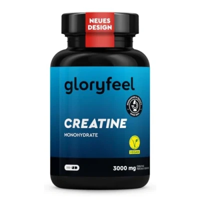 Abbildung von Creatin Kapseln 320 Stück für effektives Krafttraining * mit 3.412 mg Kreatin Monohydrat, davon 3.000 reines pro Tag Mesh Faktor 200, hochdosiert und sorgfältig laborgeprüft