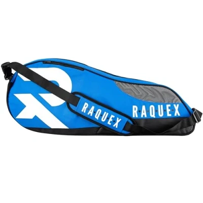 Abbildung von Raquex Schlägertasche für Tennis , Badminton und Squashschläger. Tennistasche bis zu 6 Schläger + Zubehör Sportschuhe