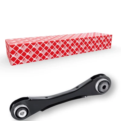 Abbildung von FEBI BILSTEIN 106554 Querlenker mit Gummilagern Gummilager Hinterachse rechts, oben, vorne Stahlblech BMW: 3 Touring, 1 Hatchback