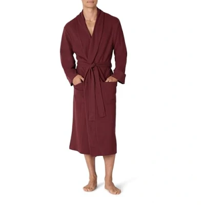 Abbildung von Amazon Essentials Herren Leichter Waffelpiqué Bademantel (erhältlich in Big &amp; Tall), Sattes Burgunderrot, 4XL Große Größen