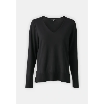 Abbildung von Vero Moda Tall Vmsilje Vneck Strickpullover, Damen, Größe: Small, Black