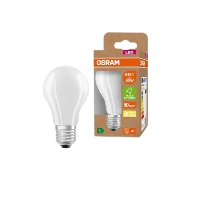 Abbildung von OSRAM LED Stromsparlampe, Matte Birne aus Glas mit E27 Sockel, Warmweiß (3000K), 4 Watt, ersetzt herkömmliche 60W Leuchtmittel, besonders hohe Energieeffizienz und stromsparend, 6er Pack