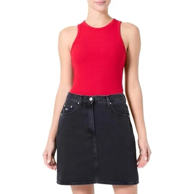 Abbildung von Tommy Jeans MOM Skirt Minirock, Damen, Größe: 25, Denim black