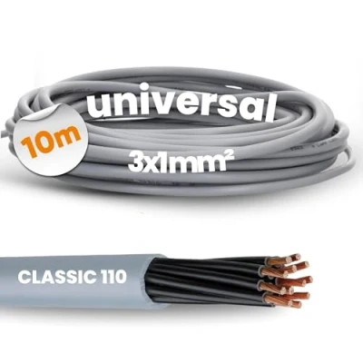 Abbildung von 10 Meter Lapp 1119853 Ölflex Classic 110 PVC Steuerleitung 3x1 mm² ohne grün gelben Schutzleiter I Steuerkabel 3 adrig Kabel