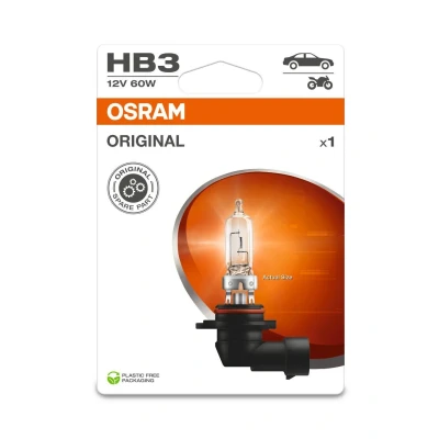 Abbildung von Osram ORIGINAL LINE 12V, HB3, Halogen Scheinwerferlampe, Einzelblister, white