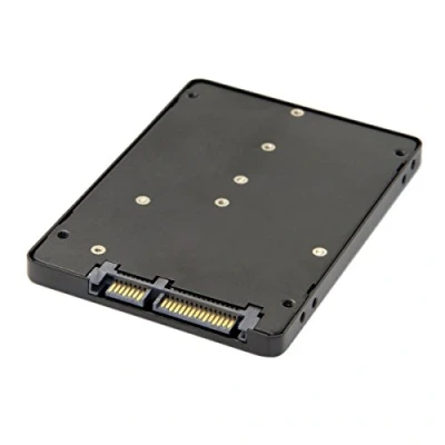 Abbildung von JSER B+M Schlüssel Sockel 2 M.2 NGFF (SATA) SSD auf 2,5 SATA Adapter Karte mit Metallgehäuse schwarz