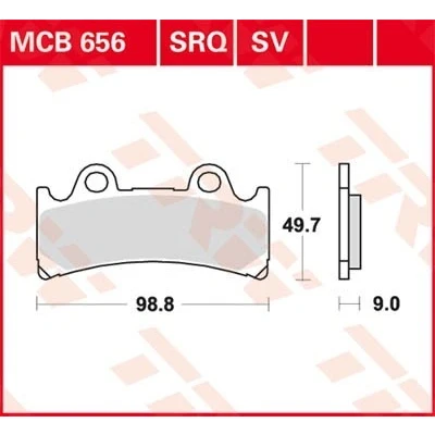 Abbildung von TRW Organic Allround MCB656 Bremsbelagsatz