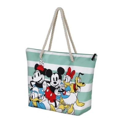Abbildung von Disney Micky Maus Together Soleil Strandtasche, Blau, 52 x 37 cm