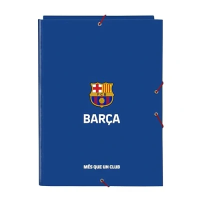 Abbildung von FC Barcelona 2. Teammappe mit 3 Klappen, ideal für Kinder unterschiedlichen Alters, bequem und vielseitig, Qualität Widerstandsfähigkeit, 26 x 36,5 cm, Blau Burgunderrot, blau/granate,