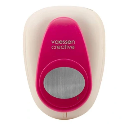 Abbildung von Vaessen Creative 21439 015 Stanzer Super Jumbo Oval 7, 5 cm, Metal, Plastic, Purple, 15.1 x 10.9 8.5 cm
