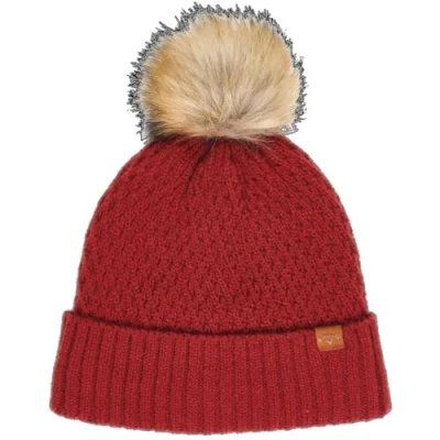 Abbildung von Callaway Damen Ladies Pom Beanie Hat, Dunkelrot, Einheitsgröße EU