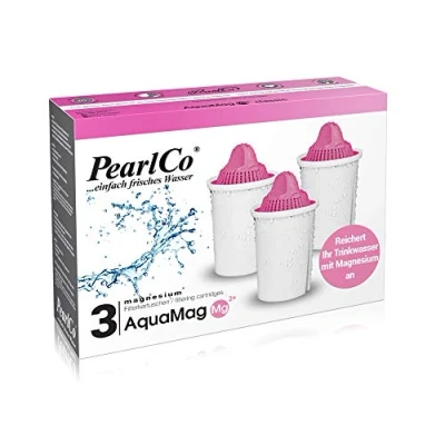 Abbildung von PearlCo AquaMag Classic Pack 3 Filterkartuschen mit Magnesium passt in Brita