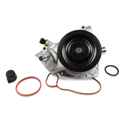 Abbildung von HEPU P415 Wasserpumpe mit Dichtung, Zubehör Kühlmitteltemperatur Sensor im Wasserpumpengehäuse verbaut mechanisch Kunststoff BMW: 5 Saloon