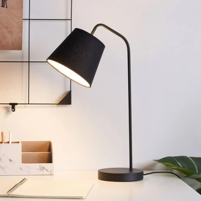 Abbildung von Pauleen Schreibtischlampe »True Elegance«, 1 flammig, Leuchtmittel E14 ohne Leuchtmittel, E14, Stoffschirm Schwarz