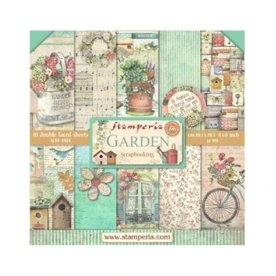 Abbildung von Scrapbooking Small Pad 10 sheets cm 20,3X20,3 (8&quot;X8&quot;) Garden