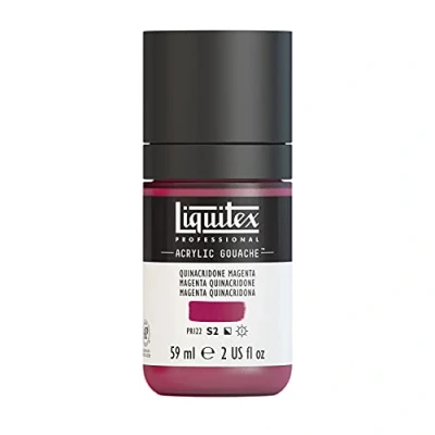Abbildung von Liquitex 2059114 &#039;Liquitex Professional Acrylic Gouache, Acrylfarbe mit Gouache Eigenschaften, Lichtecht, wasserfest, 59ml Dosier Flasche Quinacridone Magenta